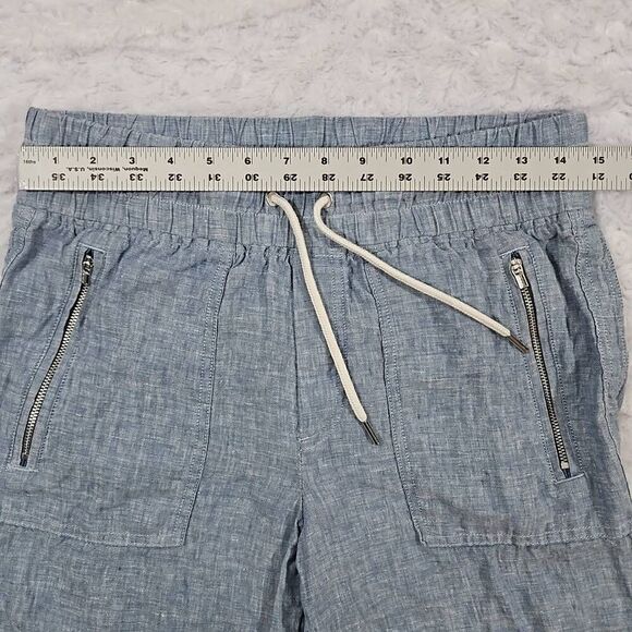 Athleta Size 6 Cabo Linen Jogger Chambray Blue Casual Comfy Lounge Travel - Picture 5 of 8